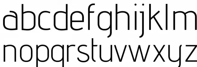 Advent Pro Light Шрифта строчной