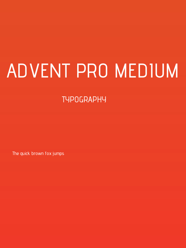 Advent Pro Medium Poster