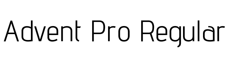 Advent Pro Regular  Скачать бесплатные шрифты