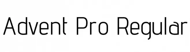 Advent Pro Regular  Free Fonts Download