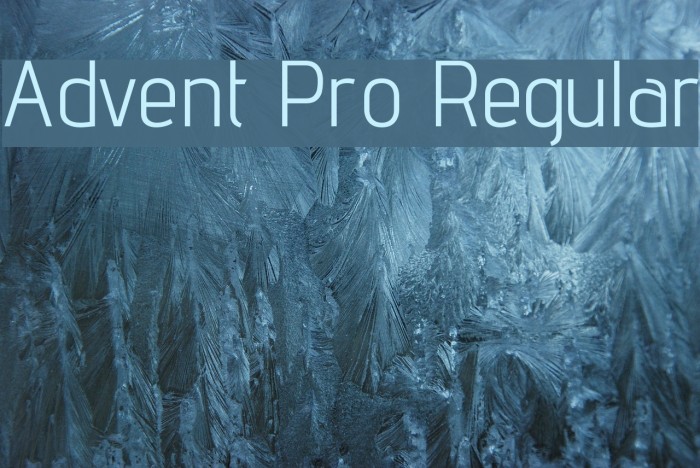 Advent Pro Regular Font examples