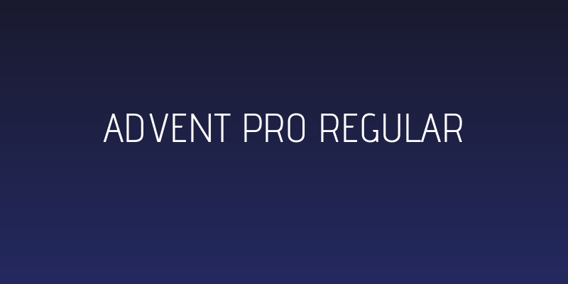 Advent Pro Regular Social Header