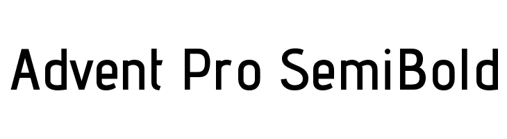 Advent Pro SemiBold フォント