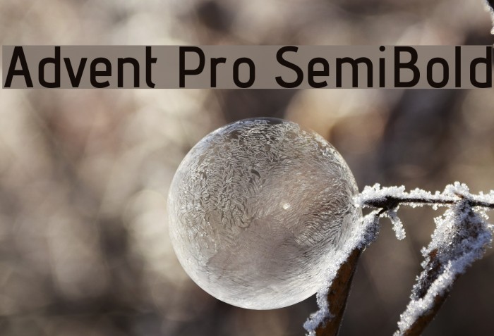 Advent Pro SemiBold Font examples