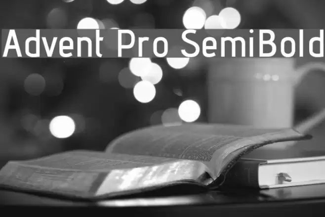 Advent Pro SemiBold Font examples