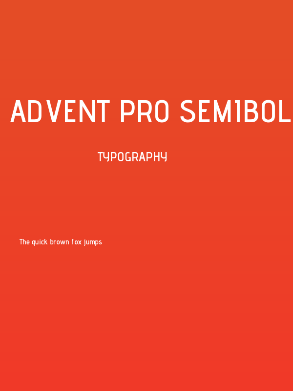 Advent Pro SemiBold Poster