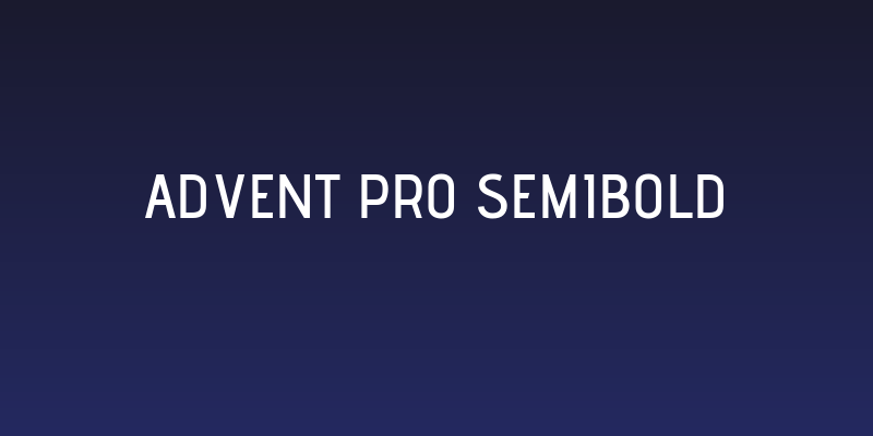 Advent Pro SemiBold Social Header