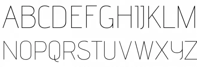 Advent Pro Thin Font UPPERCASE