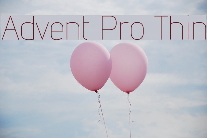 Advent Pro Thin Font examples