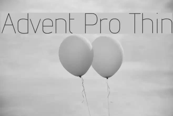 Advent Pro Thin Font examples