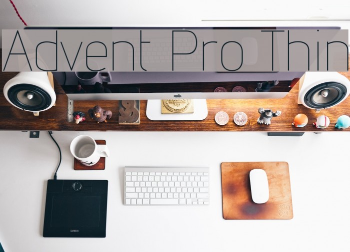 Advent Pro Thin Font examples