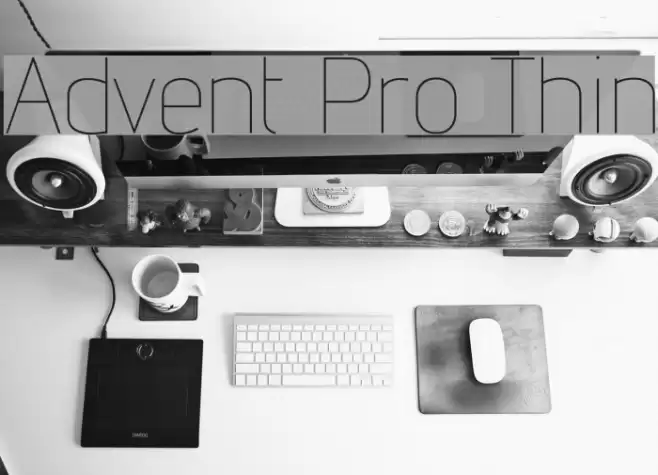 Advent Pro Thin Font examples