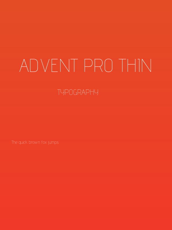 Advent Pro Thin Poster