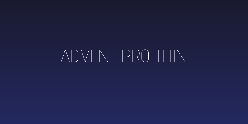 Advent Pro Thin Social Header