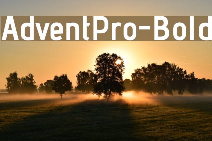 AdventPro-Bold Font examples