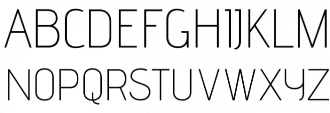 AdventPro-ExtraLight Schriftart Groß