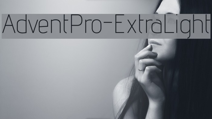 AdventPro-ExtraLight Font examples