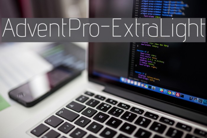 AdventPro-ExtraLight Font examples