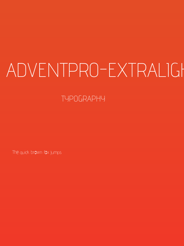 AdventPro-ExtraLight Poster