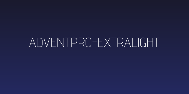 AdventPro-ExtraLight Social Header