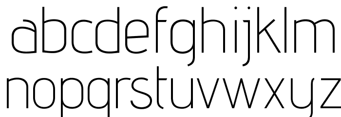 AdventPro-ExtraLight Font LOWERCASE