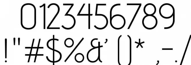 AdventPro-Light Font OTHER CHARS