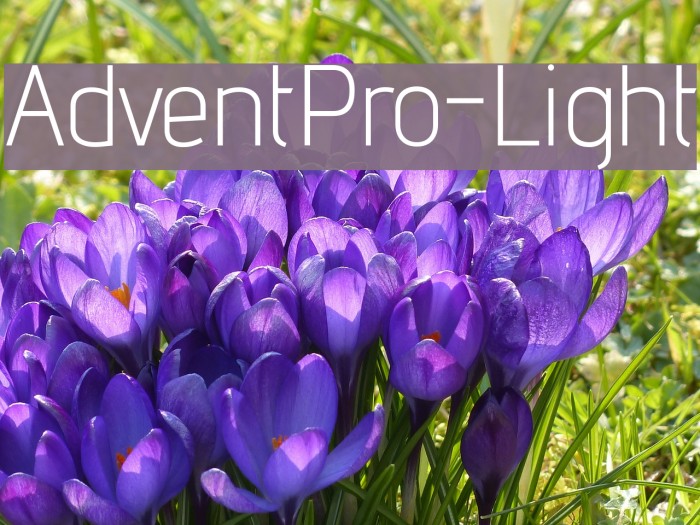 AdventPro-Light Font examples