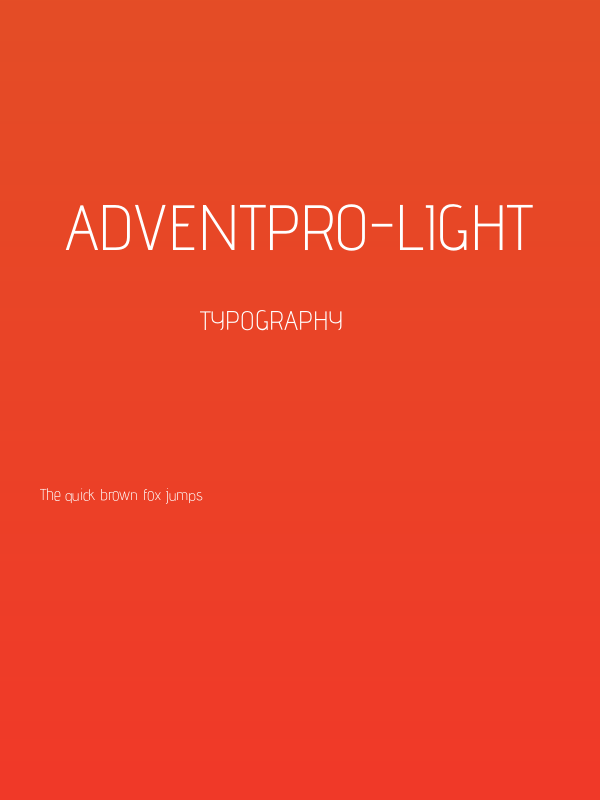 AdventPro-Light Poster
