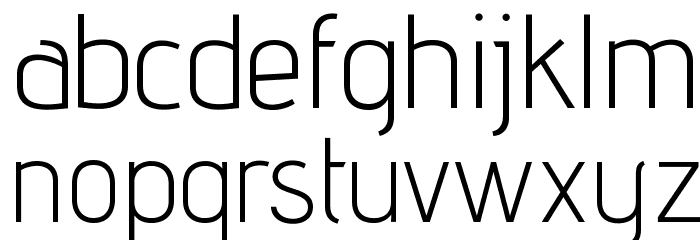 AdventPro-Light Font LOWERCASE