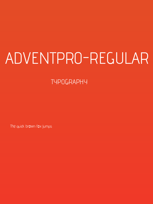AdventPro-Regular Poster