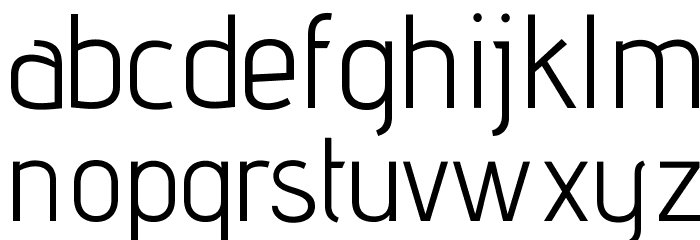 AdventPro-Regular Font LOWERCASE