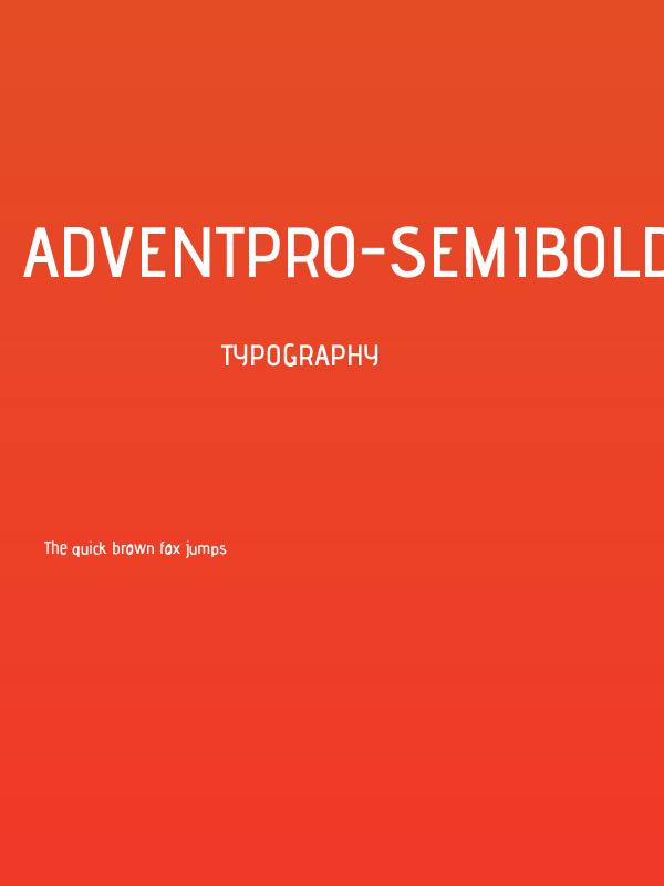 AdventPro-SemiBold Poster