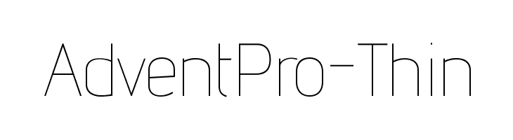 AdventPro-Thin  font caratteri gratis
