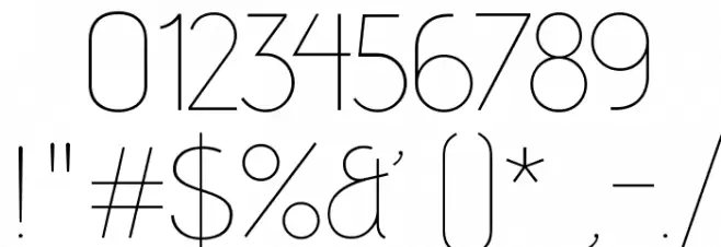 AdventPro-Thin Font OTHER CHARS