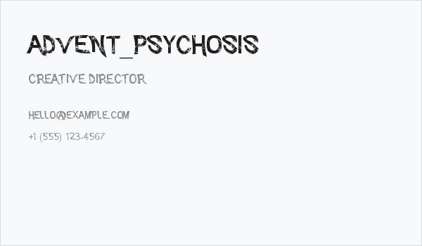 Advent_Psychosis Business Card