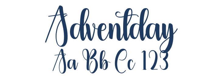 Adventday Font Preview