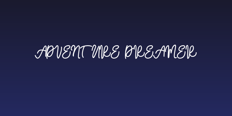 Adventure Dreamer Social Header