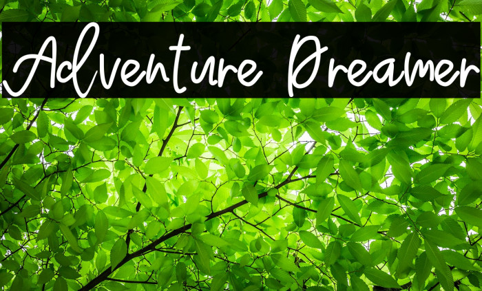 Adventure Dreamer Font examples