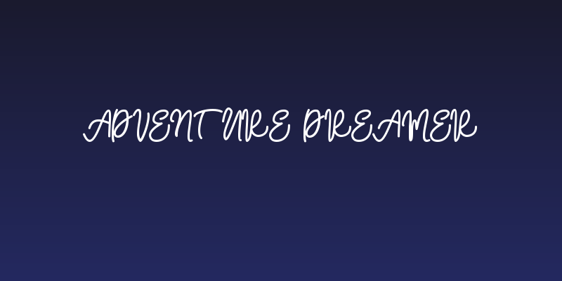 Adventure Dreamer Social Header