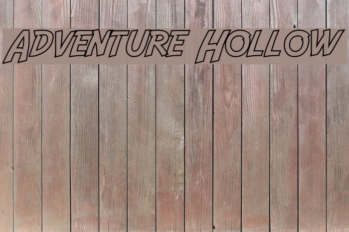 Adventure Hollow Font examples
