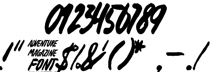 Adventure Magazine Font Alte caractere