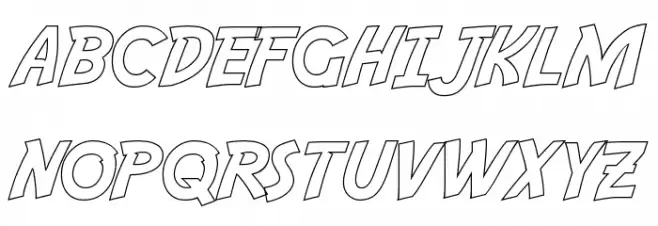 Adventure Outline 字体 大写
