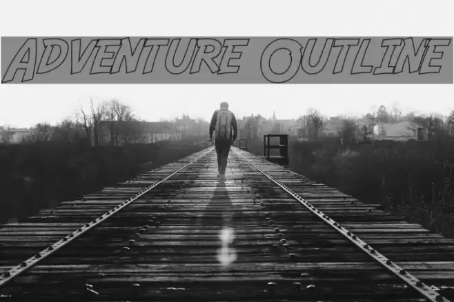 Adventure Outline Font examples