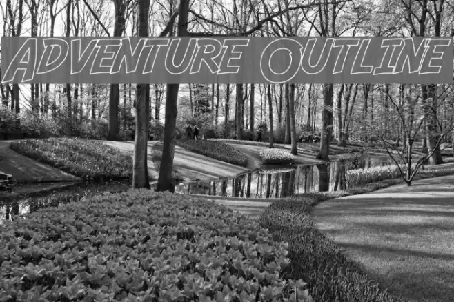 Adventure Outline Font examples