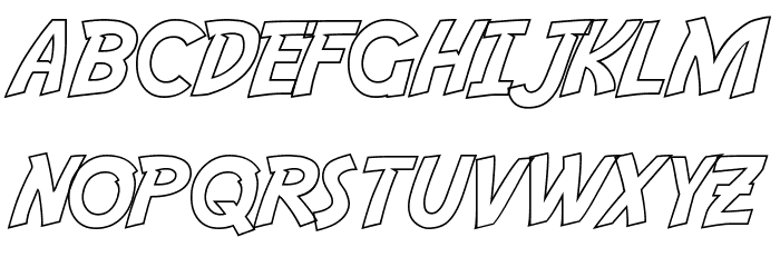 Adventure Outline フォント 小文字