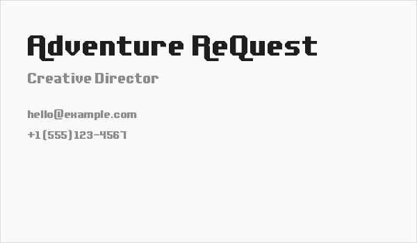 Adventure ReQuest Business Card