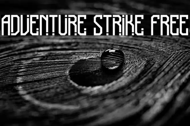 Adventure Strike FREE Font examples