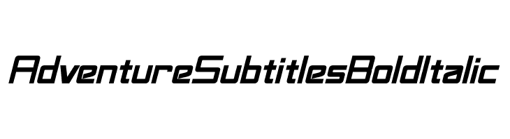 Adventure Subtitles Bold Italic Font