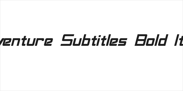 Adventure Subtitles Bold Italic Logo