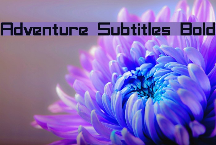 Adventure Subtitles Bold Font examples